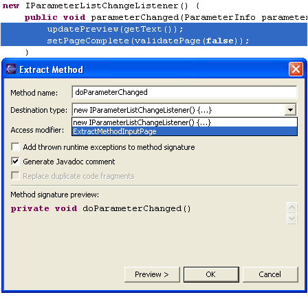 Extract Method Wizard