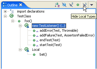 Locals in type hierarchy