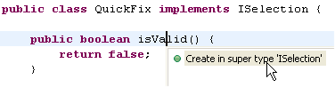 'Create in super type' quick assist