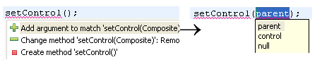 'Add argument'-quick fix and result in linked mode