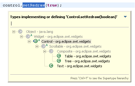 Type Hierarchy Structured View